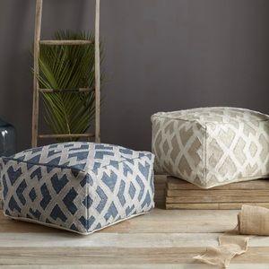 West Elm Dhurrie Pouf